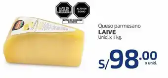 Makro Queso parmesano laive unid. x 1 kg. oferta