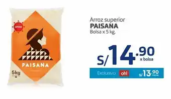 Makro Arroz superior paisana bolsa x 5 kg. oferta