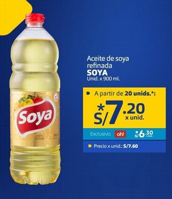 Makro Aceite de soya refinada soya unid. x 900 ml. oferta