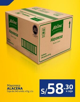 Makro Mayonesa alacena caja de 240 unids. x 8 g. c/u oferta