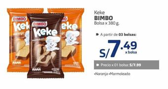 Makro Keke bimbo bolsa x 380 g. oferta