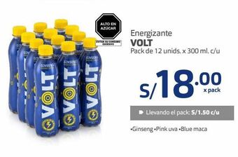 Makro Energizante volt pack de 12 unids. x 300 ml. c/u oferta