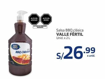 Makro Salsa bbq clásica valle fértil unid. x 2 l oferta