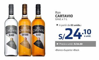 Makro Ron cartavio unid. x 1 l oferta