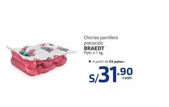 Makro Chorizo parrillero precocido braedt x 1 kg oferta