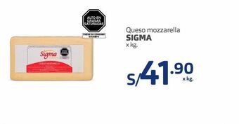 Makro Queso mozzarella sigma x kg oferta
