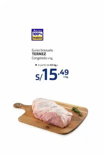 Makro Guiso brazuelo ternez congelado x kg oferta