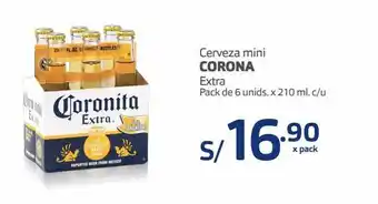 Makro Cerveza mini corona extra pack de 6 unids oferta