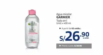 Makro Agua micelar garnier x 400 ml oferta