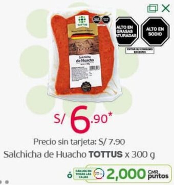 Tottus Salchicha de Huacho Tottus 300g oferta