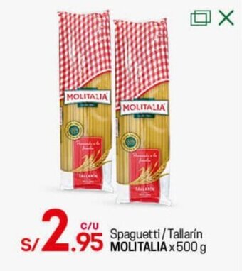 Tottus Spaguetti / Tallarin Molitalia 500g oferta