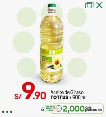 Tottus Aceite de Girasol Tottus 900ml oferta