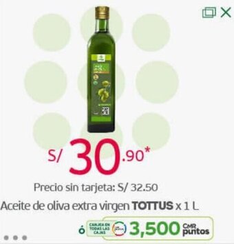 Tottus Aceite de Oliva Extra Virgen Tottus 1L oferta