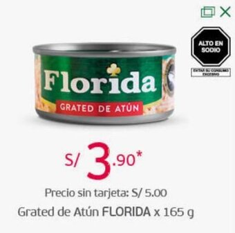Tottus Grated de Atún Florida 165g oferta