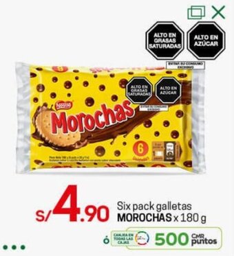 Tottus Six Pack Galletas Morachas Nestlé 180g oferta