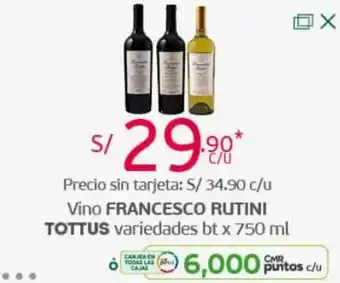 Tottus Vino Francesco Rutini Tottus Variedades 750ml oferta
