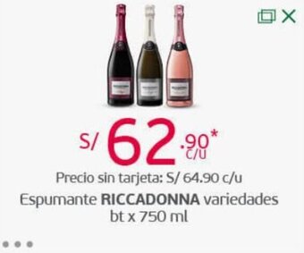 Tottus Espumante Riccadonna Variedades 750ml oferta