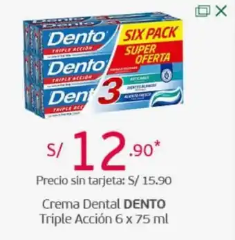 Tottus Crema Dental Dento Triple Acción 6 x 75ml oferta