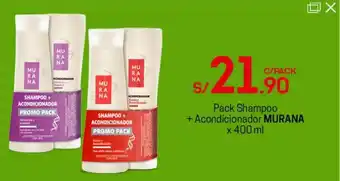 Tottus Pack Shampoo + Acondicionador Murana 400ml oferta