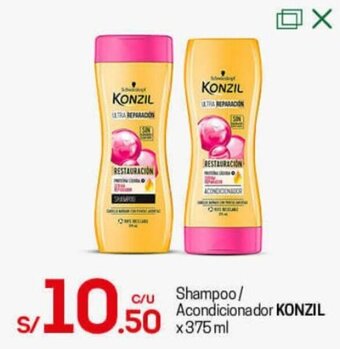 Tottus Shampoo / Acondicionador Konzil 375ml oferta