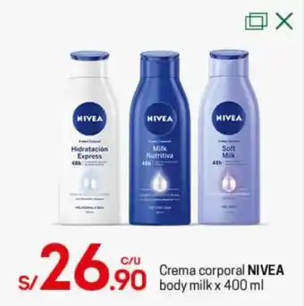 Tottus Crema Corporal Nivea Variedades 400ml oferta