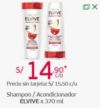 Tottus Shampoo / Acondicionador Elvive 370ml oferta