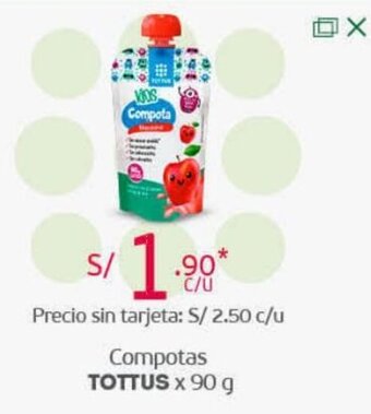 Tottus Compotas Tottus 90g oferta