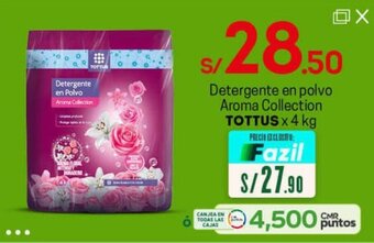 Tottus Detergente en Polvo Aroma Collection Tottus 4kg oferta