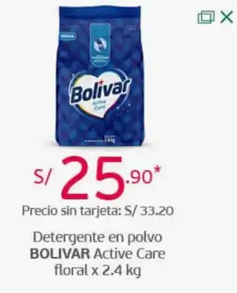 Tottus Detergente en Polvo Active Care Floral Bolivar 2.4kg oferta