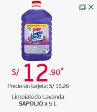 Tottus Limpiatodo Lavanda Sapolio 5L oferta