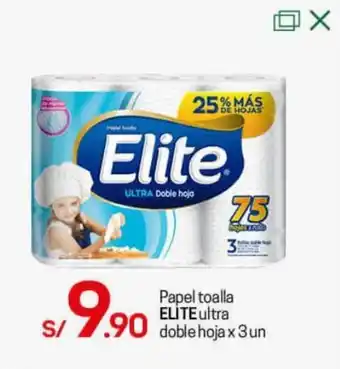 Tottus Papel Toalla Ultra Doble Hoja Elite 3 un oferta