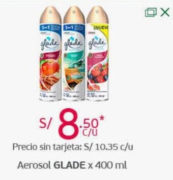 Tottus Aerosol Glade 400ml oferta