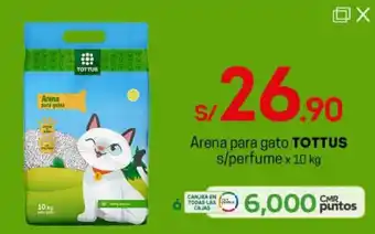 Tottus Arena para Gato Tottus 10kg oferta