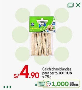 Tottus Salchichas Blandas para Perro Tottus 75g oferta