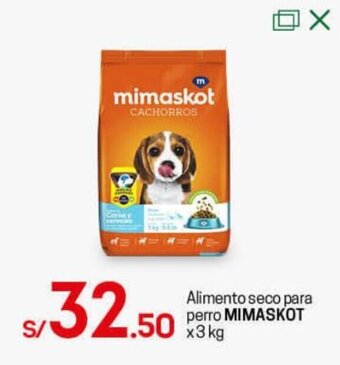 Tottus Alimento Seco para Perro Mimaskot 3kg oferta
