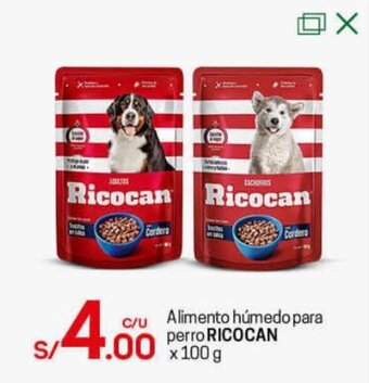 Tottus Alimento Húmedo para Perro Ricocan 100g oferta