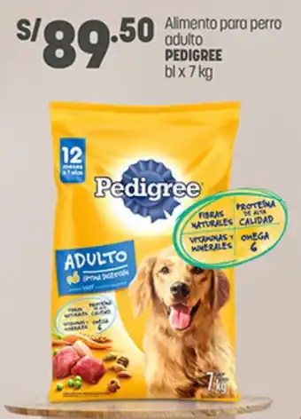 Plaza Vea Alimento para perro adulto PEDIGREE bl x 7kg oferta