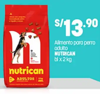 Plaza Vea Alimento para perro adulto NUTRICAN bl x 2 kg oferta