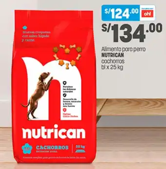 Plaza Vea Alimento para perro NUTRICAN cachorros bl x 25kg oferta