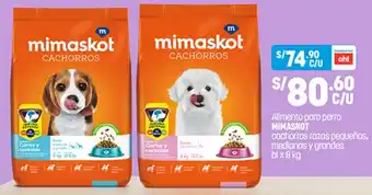 Plaza Vea Alimento para perro MIMASKOT cachorros razas pequeñas, medianas y grandes bl x 8kg oferta