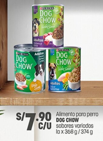 Plaza Vea Alimento para perro DOG CHOW sabores variados la x 368g / 374g oferta