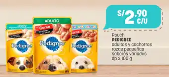 Plaza Vea Pouch PEDIGREE adultos y cachorros razas pequeñas sabores variados dp x 100g oferta