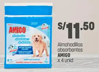 Plaza Vea Almohadillas absorbentes AMIGO x 4 unid oferta
