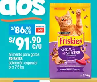 Plaza Vea Alimento para gatos FRISKIES seleccion especial bl x 7.5 kg oferta