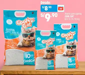 Plaza Vea Arena para gatos COOL CAT bl x 3/5/10kg oferta