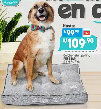 Plaza Vea Colchoneta tipo lino PET STAR s/m/l/xl oferta