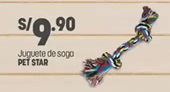 Plaza Vea Juguete de soga PET STAR oferta