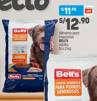 Plaza Vea Alimento para mascotas BELL'S adulto bl x 2 kg oferta
