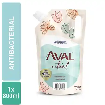 Tottus Jabon liquido aval rituales refrescante doyp x 800ml oferta