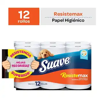 Papel higienico suave resistemax doble hoja bolsa 12 unidades